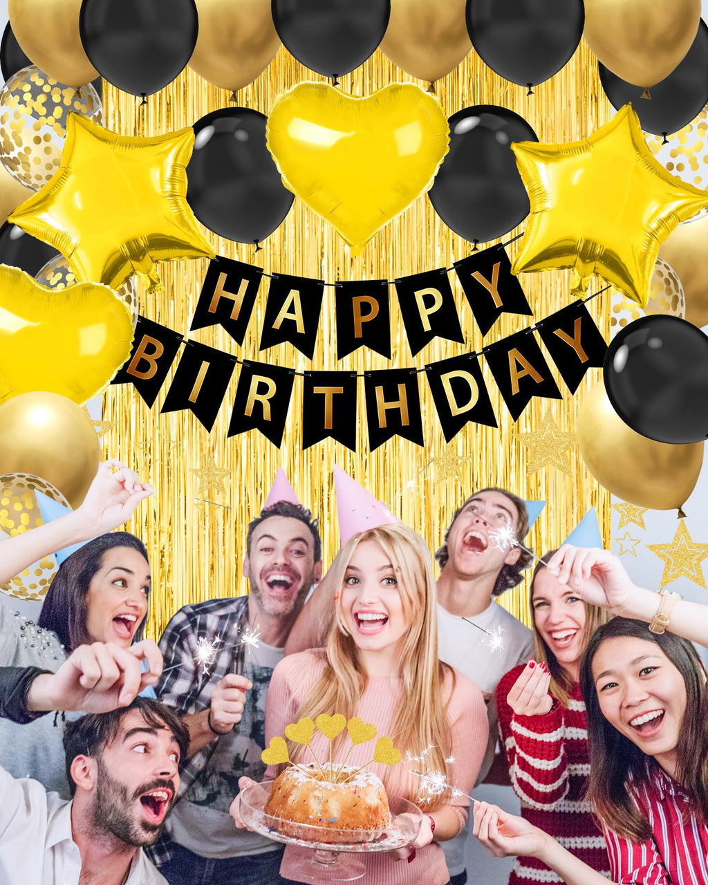 Happy Birthday Banner & Balloon Party Decoration Set