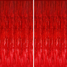 Metallic Tinsel Fringe Backdrop Curtain for Party Events