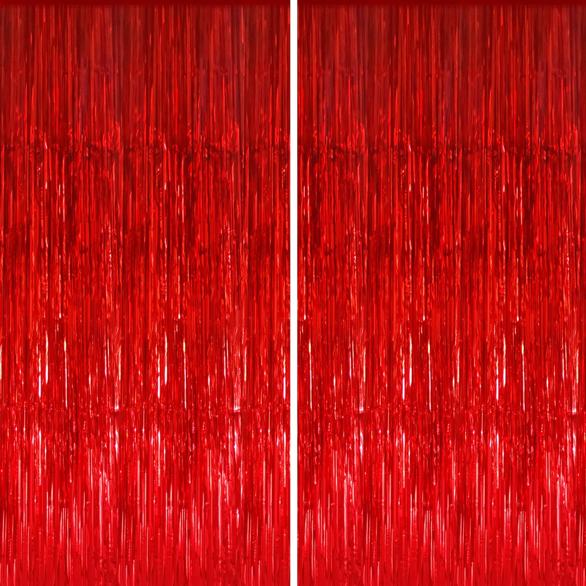 Metallic Tinsel Fringe Backdrop Curtain for Party Events