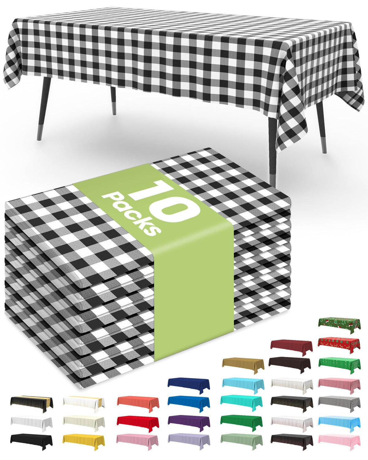 Disposable Plastic Tablecloth for Parties & Events