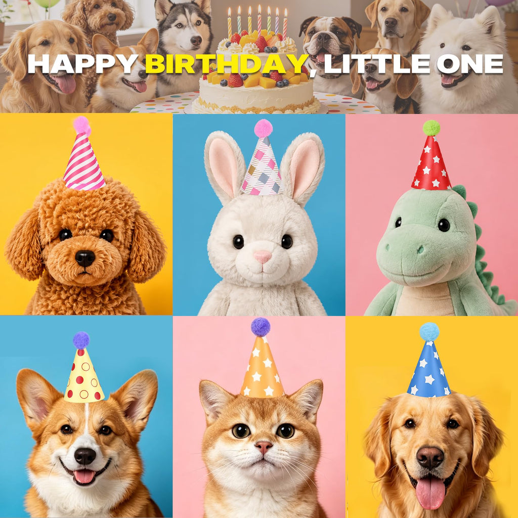 Mini Party Hats for Stuffed Animals & Celebration Decor