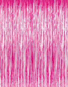 Metallic Tinsel Fringe Backdrop Curtain for Party Events