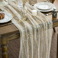 Metallic Foil Gauze Table Runner for Party Decor