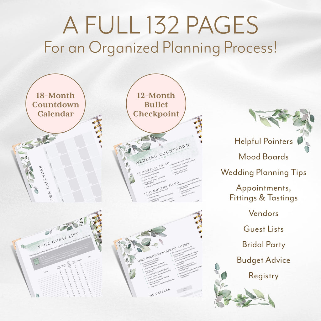 Gold Undated Wedding Planner & Bridal Organizer Book