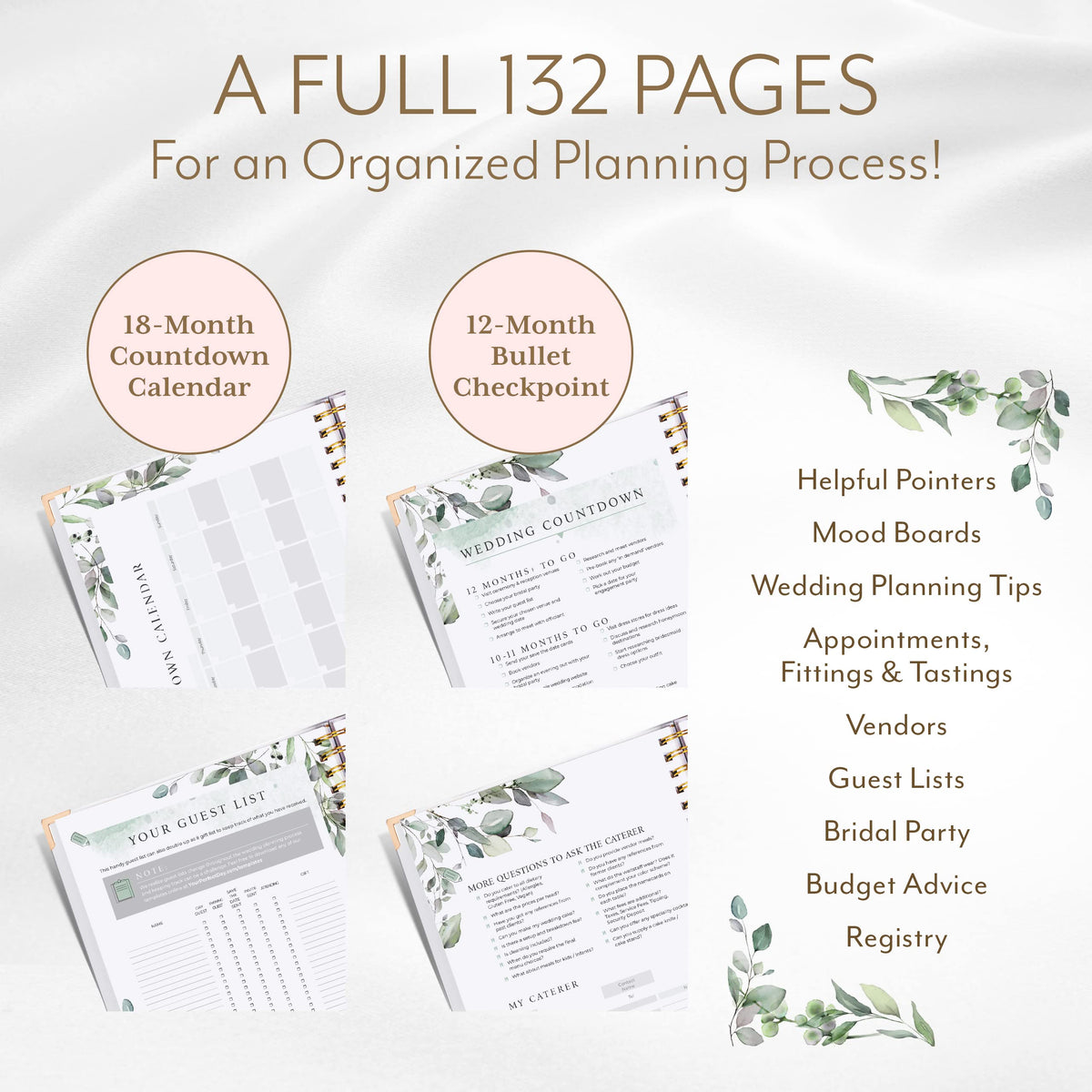 Gold Undated Wedding Planner & Bridal Organizer Book