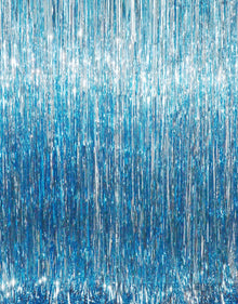 Metallic Tinsel Fringe Backdrop Curtain for Party Events