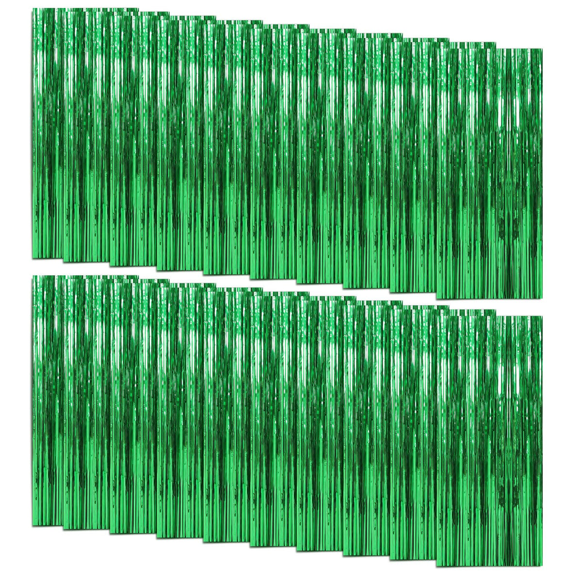 Metallic Foil Fringe Backdrop Curtain for Party Events