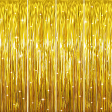 Metallic Tinsel Fringe Backdrop Curtain for Party Events