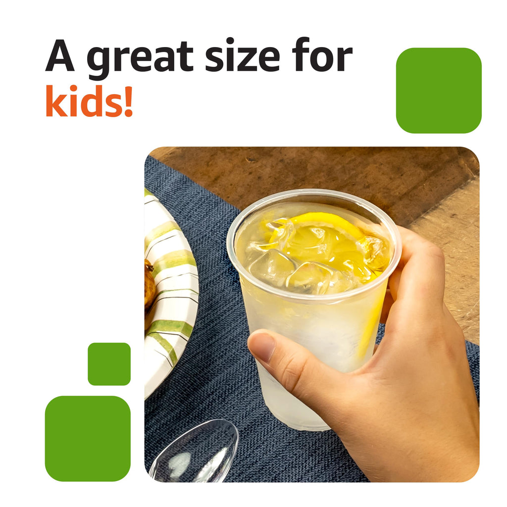 Amazon Basics Disposable Clear Plastic Cups