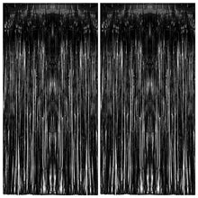 Metallic Foil Fringe Backdrop Curtain for Party Events