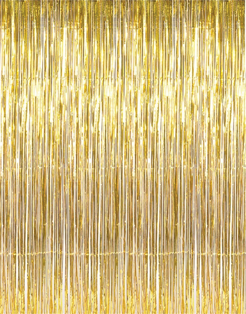 Metallic Tinsel Fringe Backdrop Curtain for Party Events