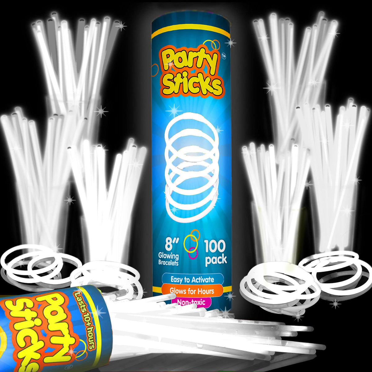 Glow Sticks with Neon Bracelets & Necklaces for Parties