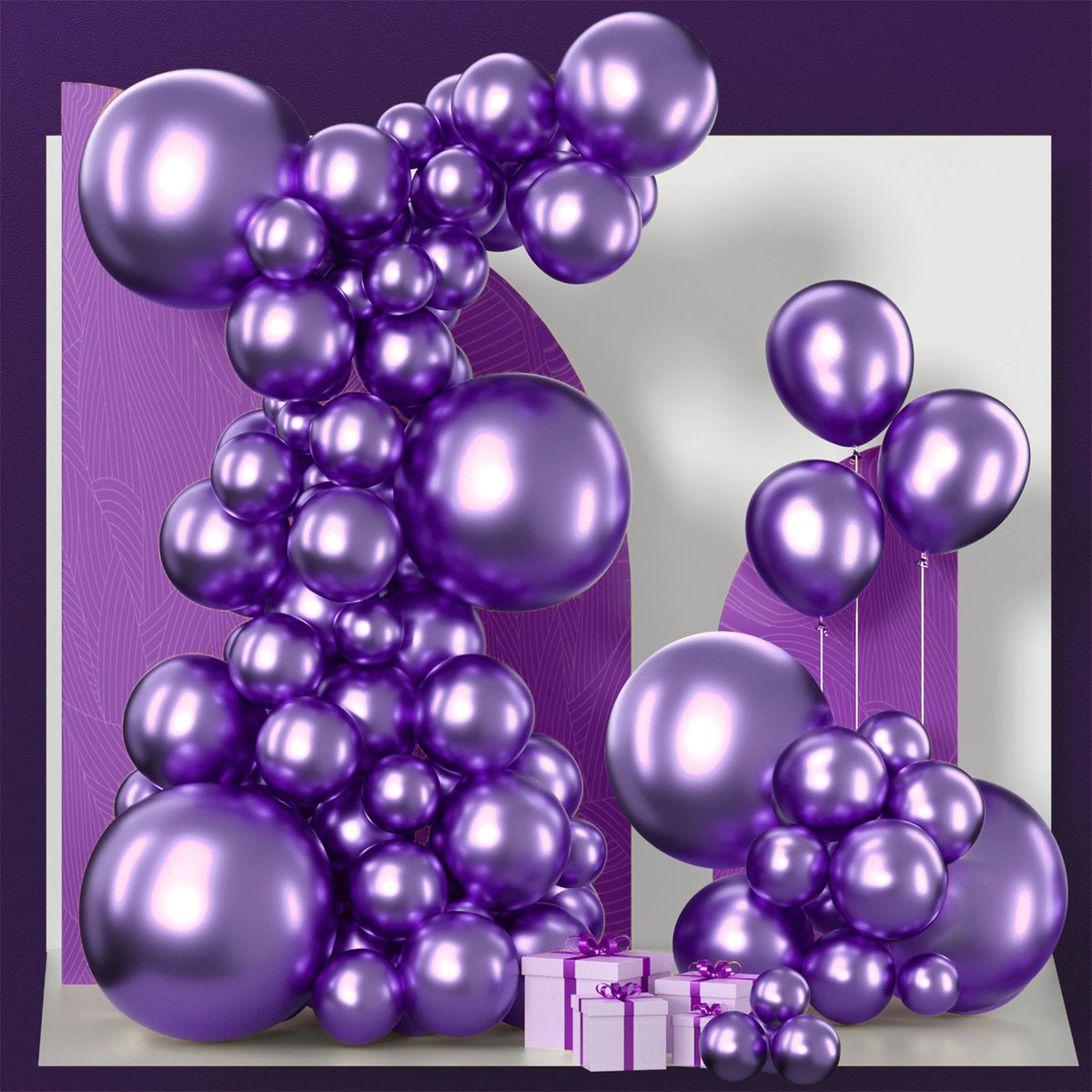 140-Piece Mixed-Size Balloon Pack for Party Decorations