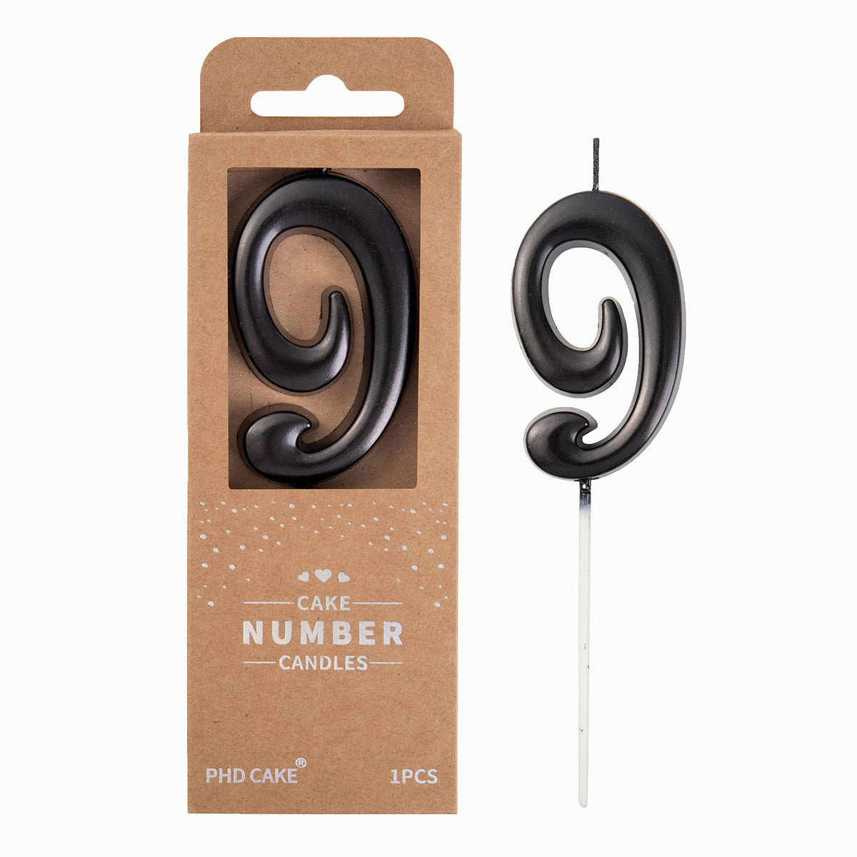 Large Elegant Number Candle for Birthday Cake Celebrations