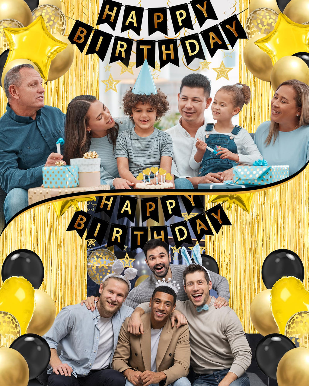 Happy Birthday Banner & Balloon Party Decoration Set
