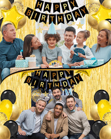 Happy Birthday Banner & Balloon Party Decoration Set