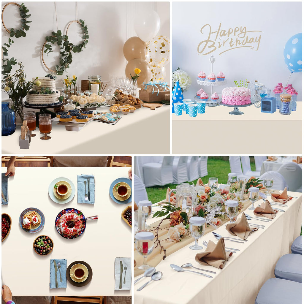 YIDAKO Disposable Plastic Tablecloth for Party Events