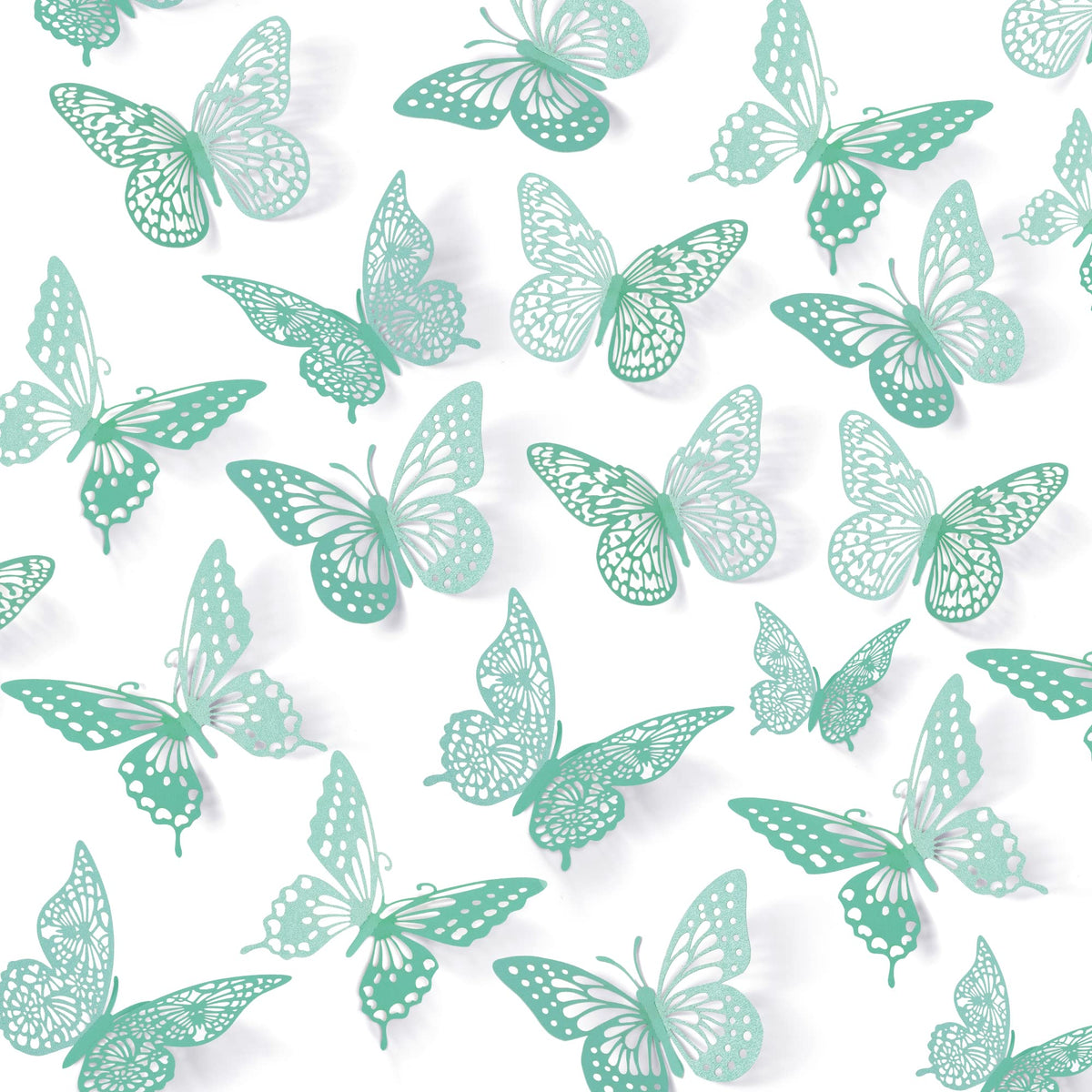 48-Piece 3D Butterfly Wall Sticker Set for Party Decor