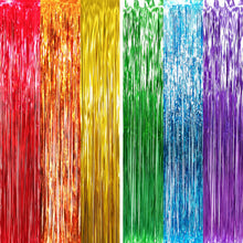 Metallic Tinsel Fringe Backdrop Curtain for Party Events