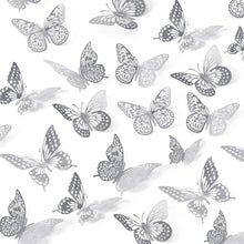 48-Piece 3D Butterfly Wall Sticker Set for Party Decor