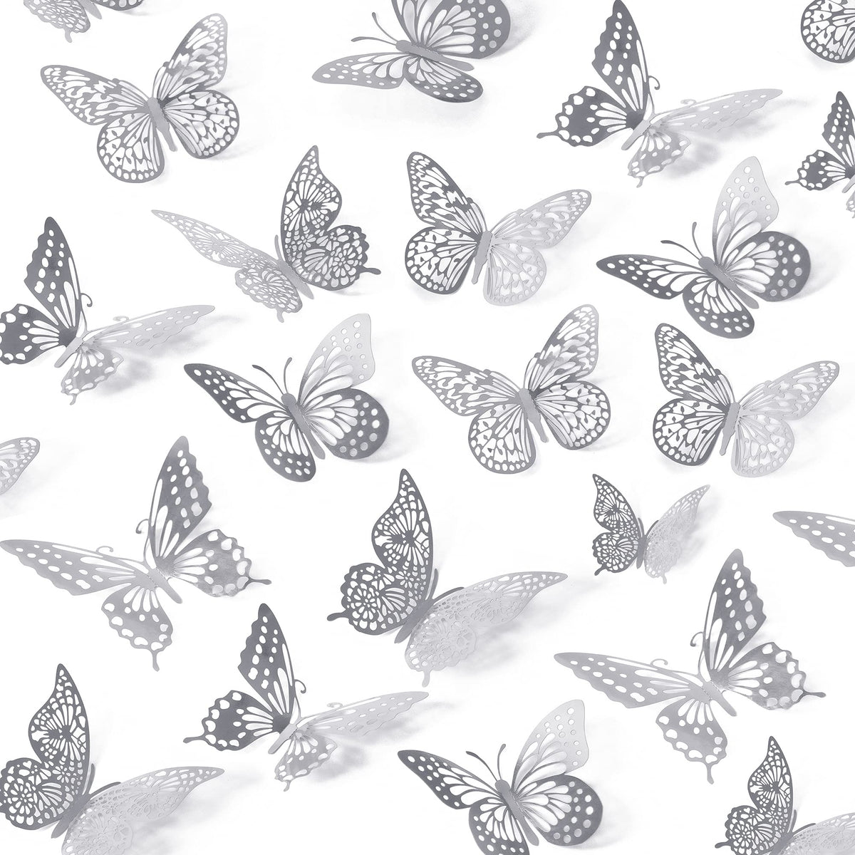 48-Piece 3D Butterfly Wall Sticker Set for Party Decor