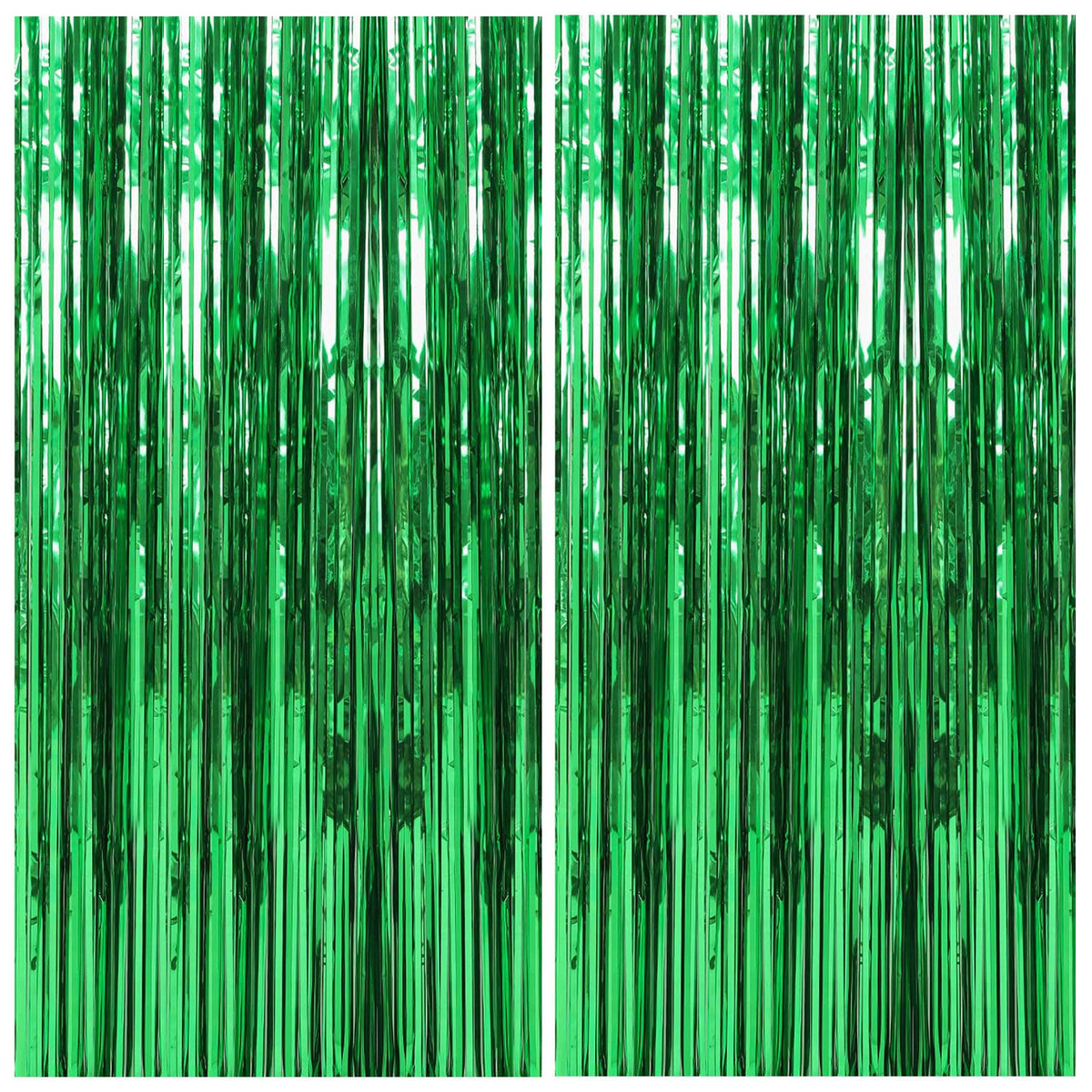 Metallic Foil Fringe Backdrop Curtain for Party Events