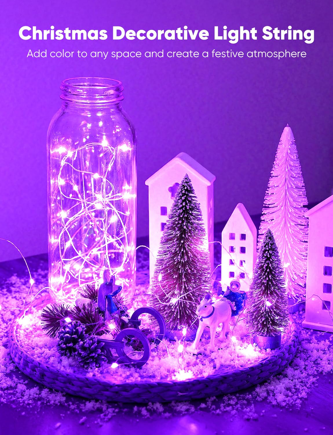 7-Foot Battery-Operated LED Fairy String Lights for Events
