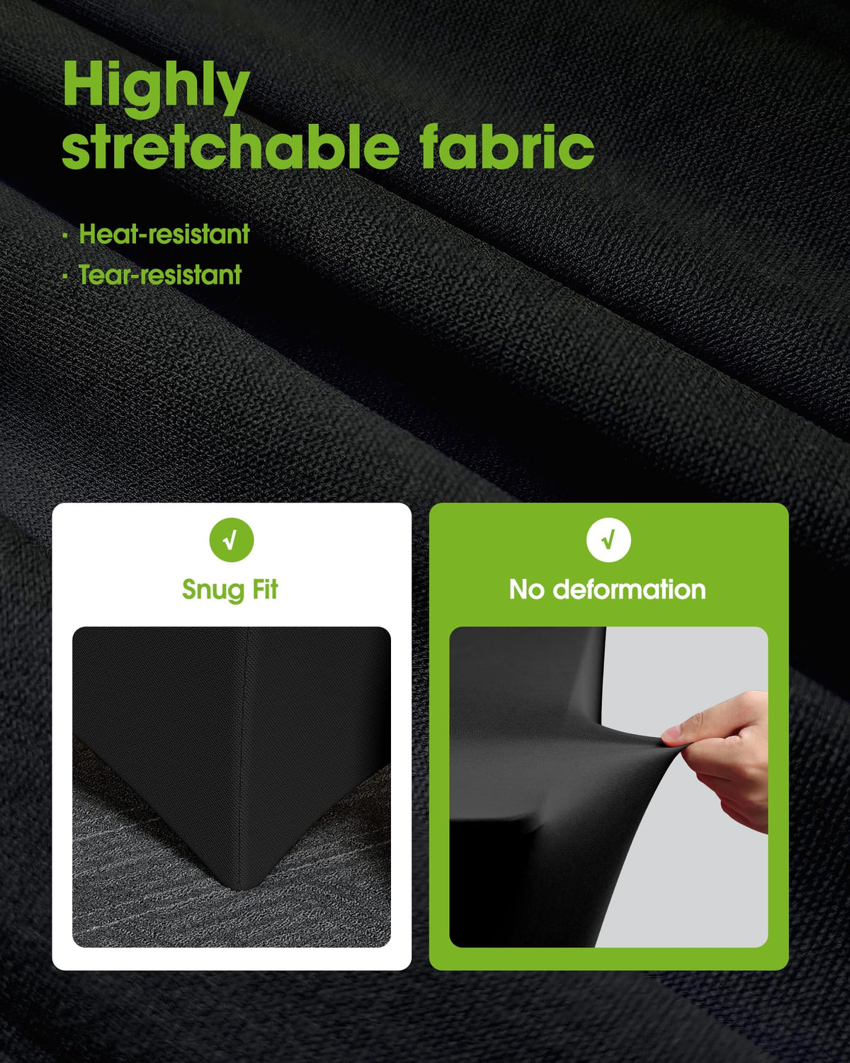 2-Pack Fitted Spandex Tablecloths for Parties & Events