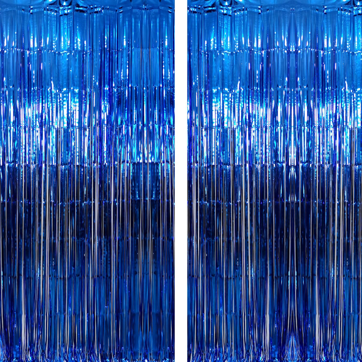 Metallic Tinsel Fringe Backdrop Curtain for Party Events