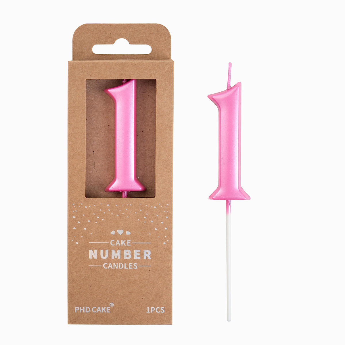 Large Elegant Number Candle for Birthday Cake Celebrations