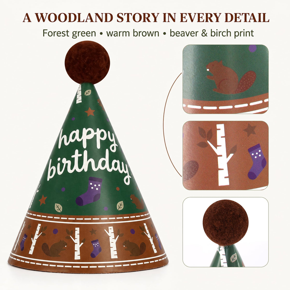 Mini Kids Birthday Party Hats, Assorted DIY Set