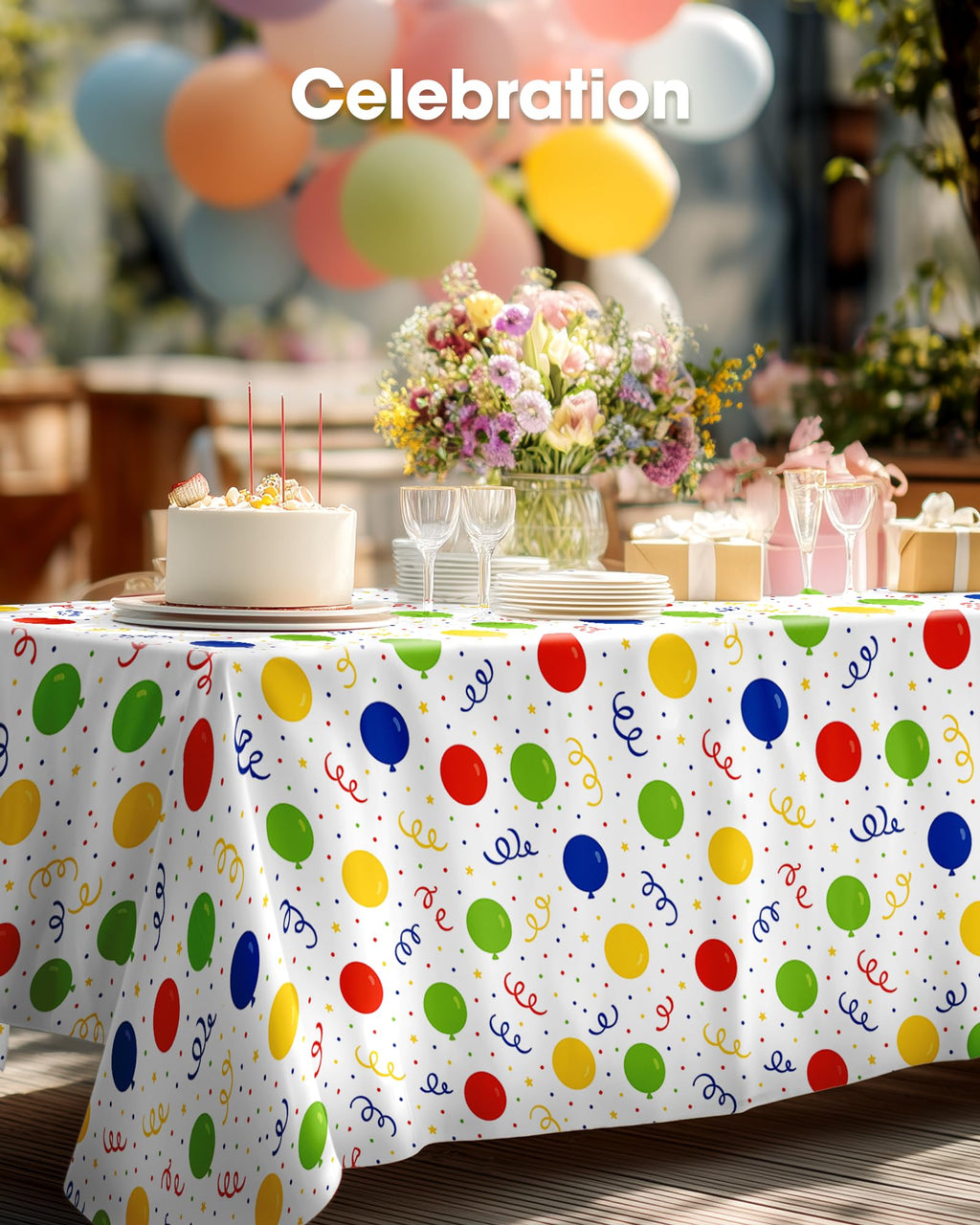 Pureegg Plastic Table Cloth Disposable, Table Cloths for Parties, Decorative Tablecloths, Plastic Cover, Leakproof & Sturdy
