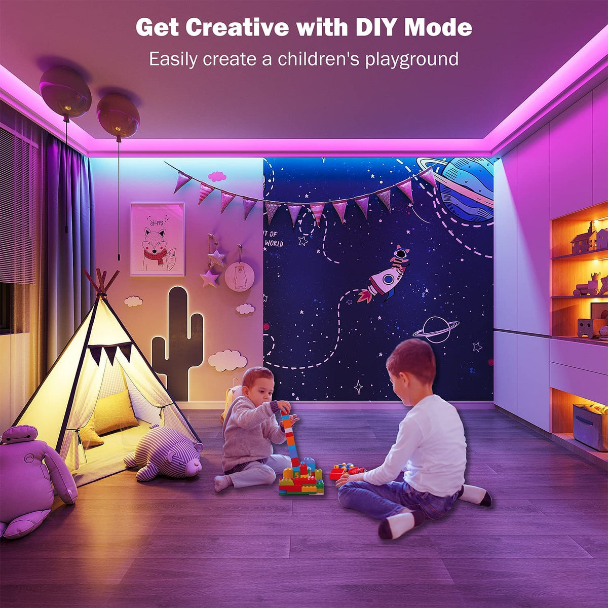 RGB Music-Sync LED Strip Lights with App & Remote Control