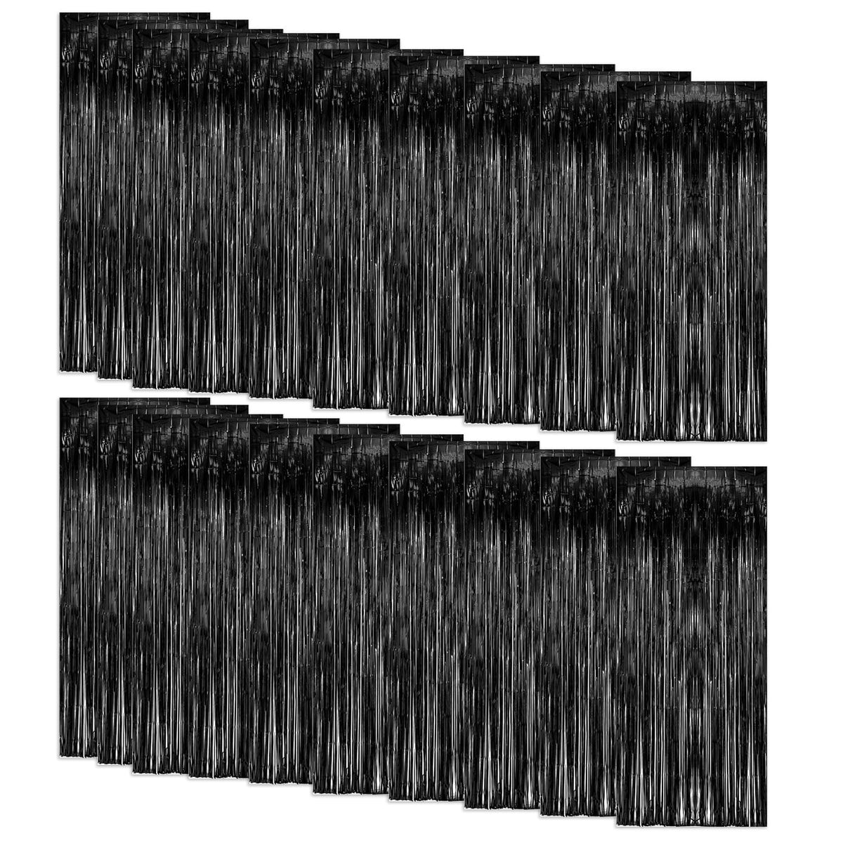 Metallic Foil Fringe Backdrop Curtain for Party Events