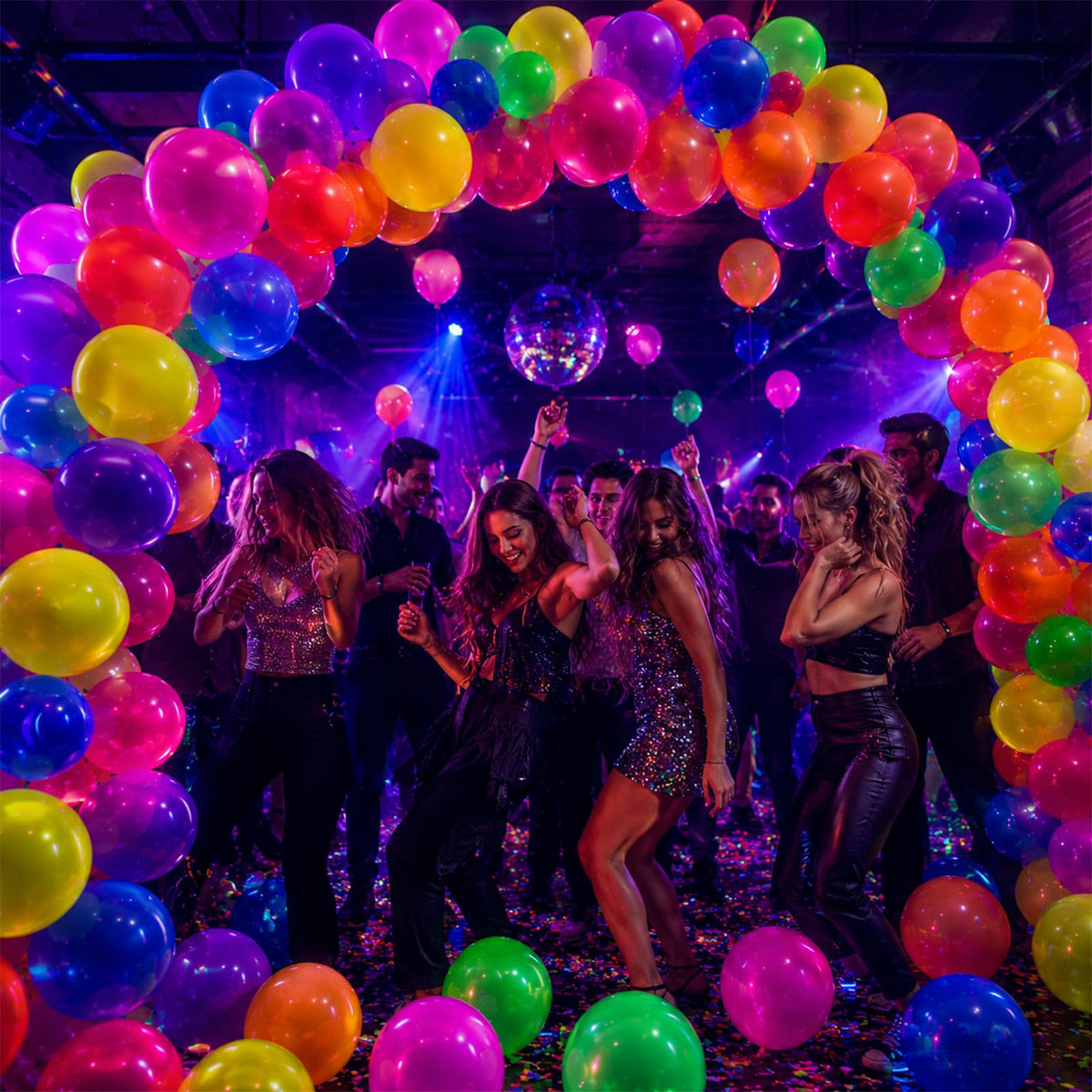 UV Neon Glow Balloons for Blacklight Parties & Events