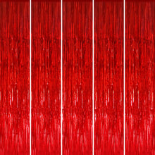 Metallic Tinsel Fringe Backdrop Curtain for Party Events