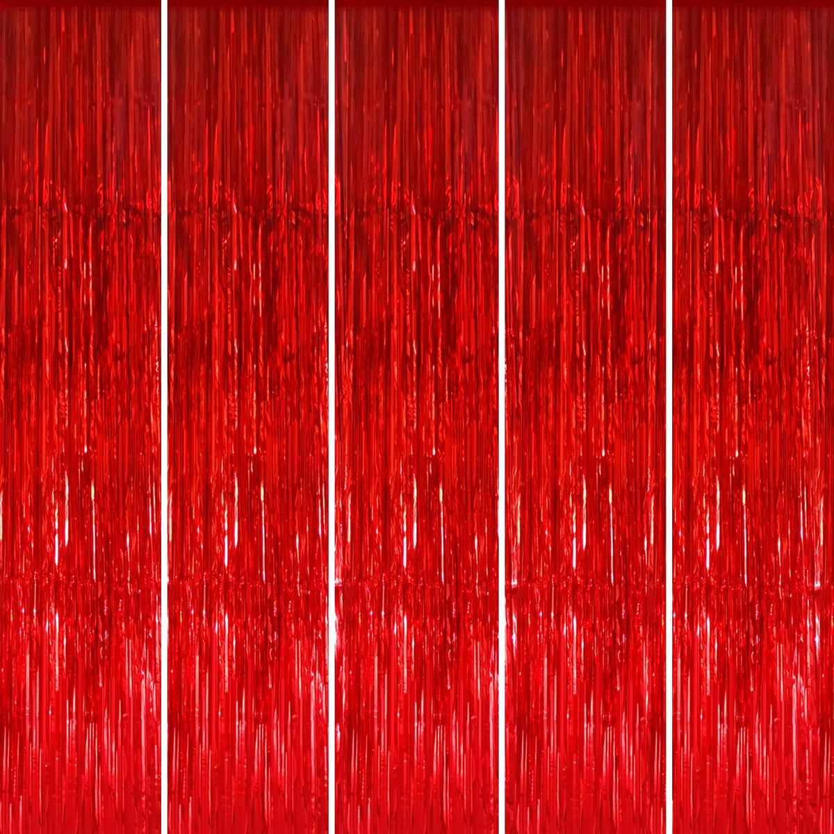 Metallic Tinsel Fringe Backdrop Curtain for Party Events