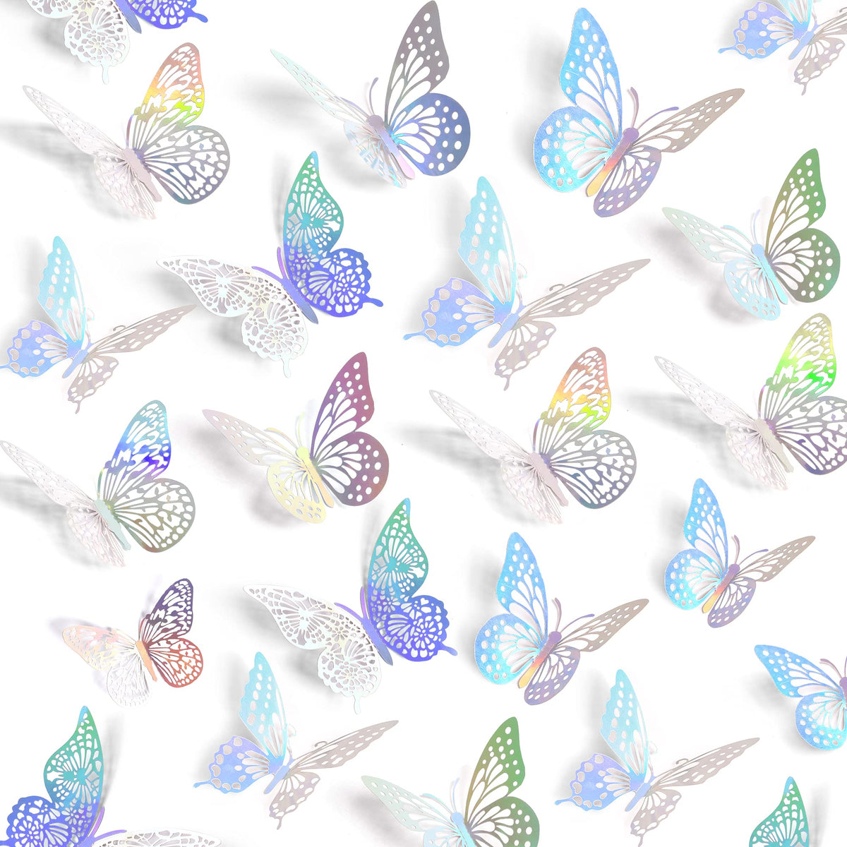 48-Piece 3D Butterfly Wall Sticker Set for Party Decor
