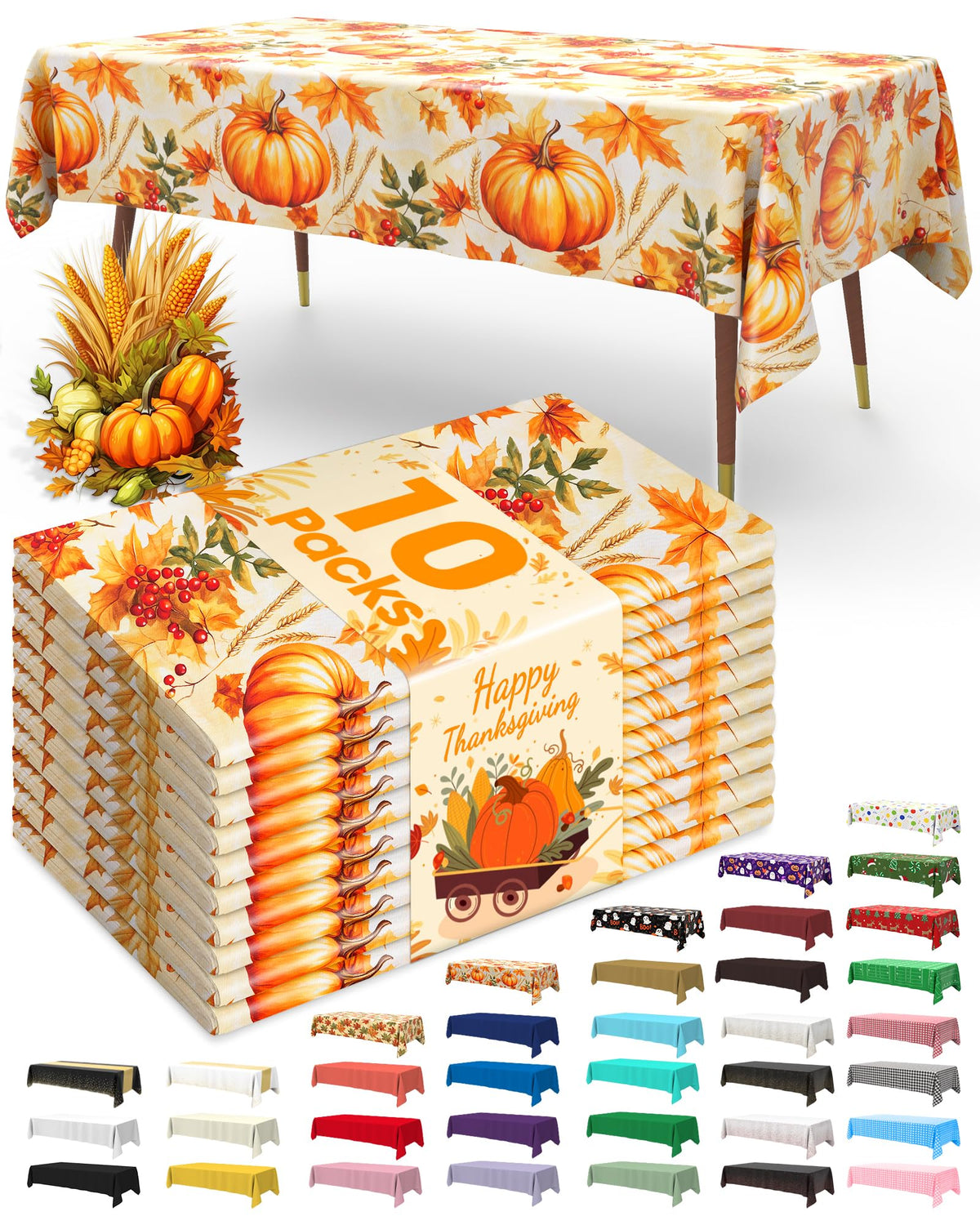 Disposable Plastic Tablecloth for Parties & Events