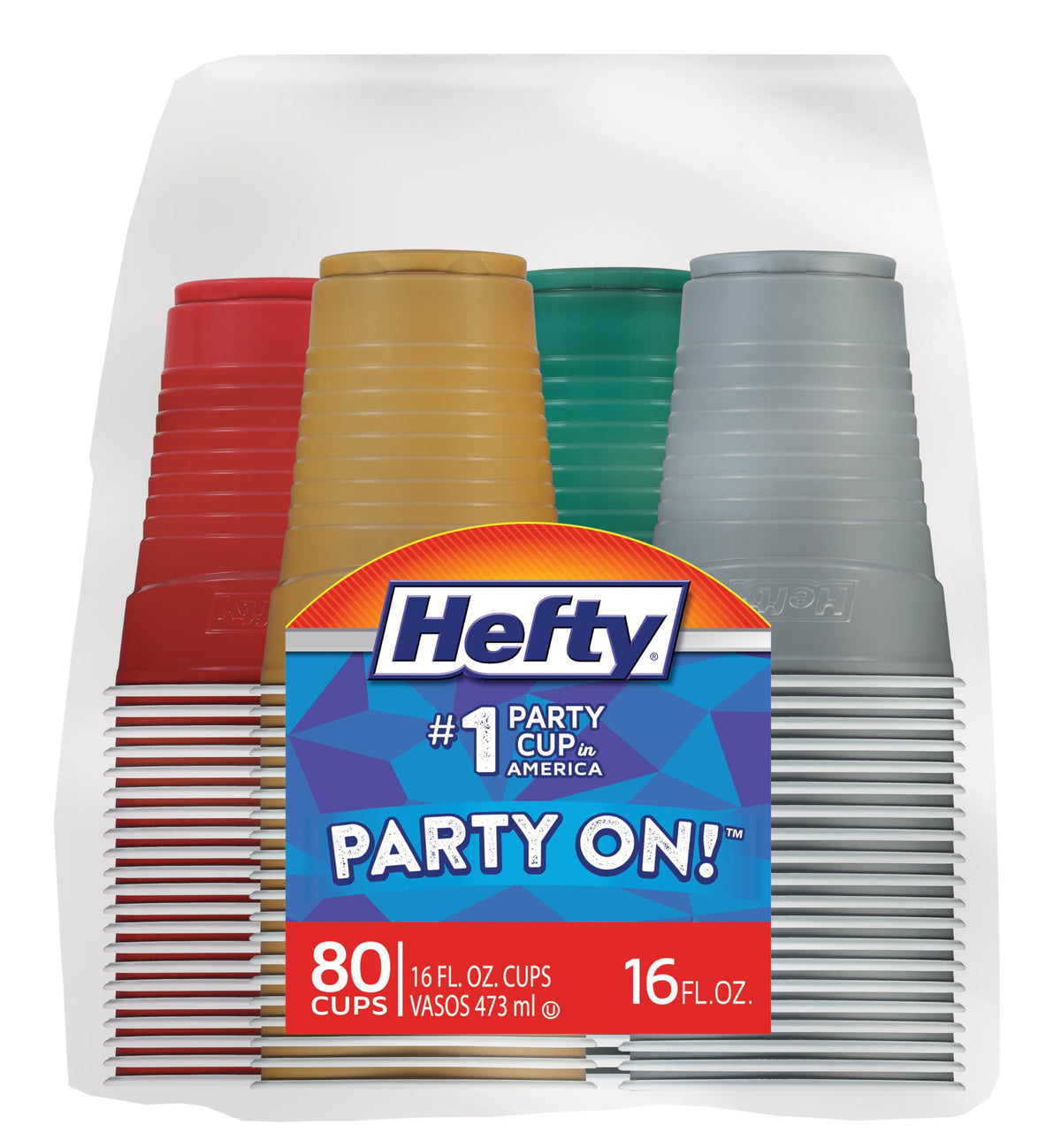 Hefty Party On Disposable Plastic Cups for Parties