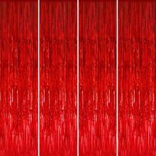 Metallic Tinsel Fringe Backdrop Curtain for Party Events