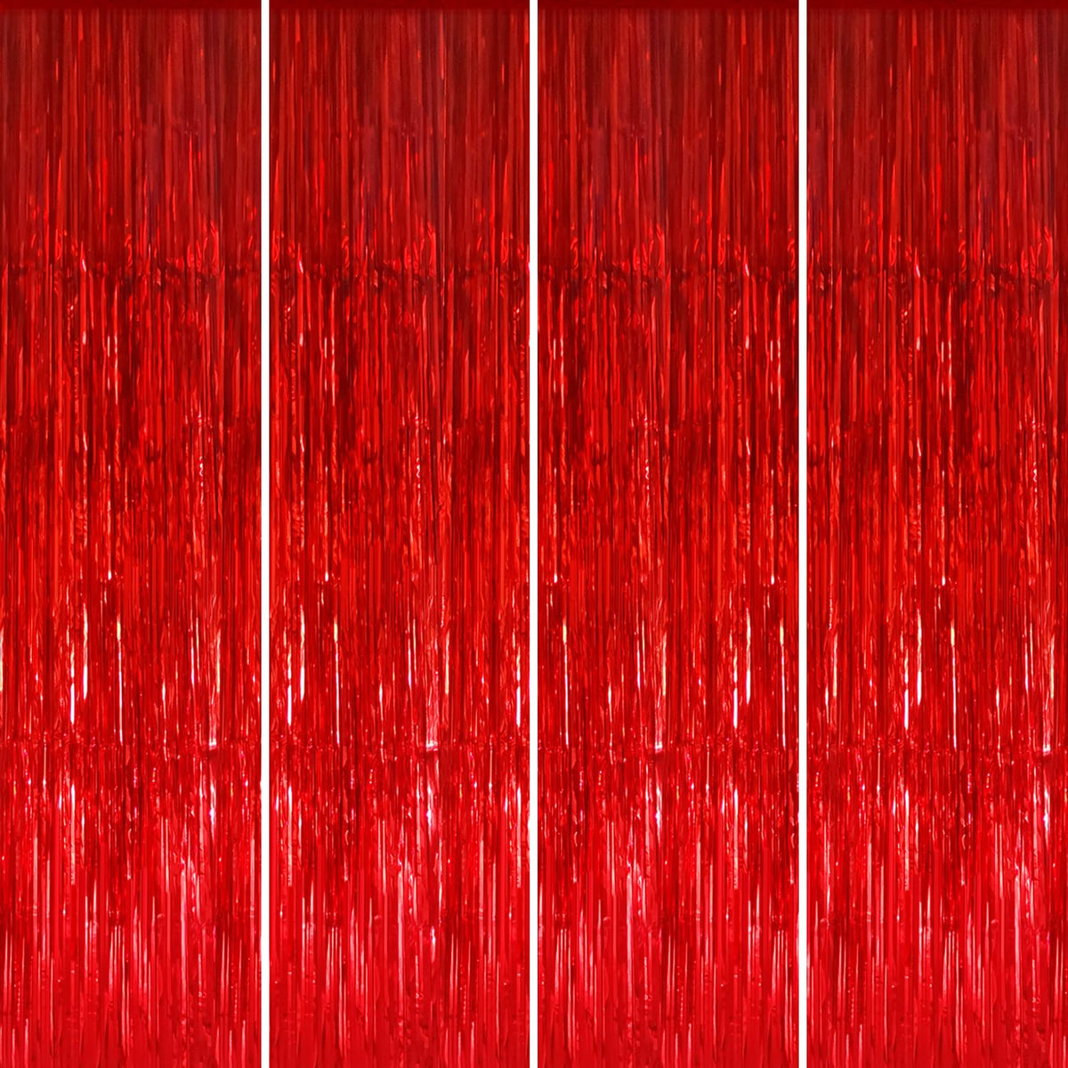 Metallic Tinsel Fringe Backdrop Curtain for Party Events