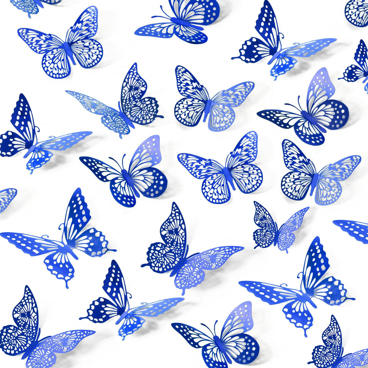 48-Piece 3D Butterfly Wall Sticker Set for Party Decor