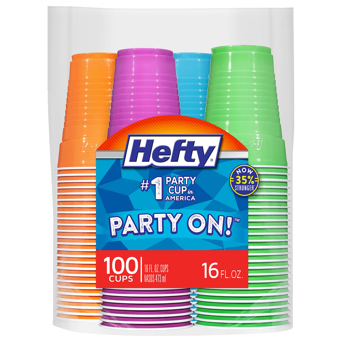 Hefty Party On Disposable Plastic Cups for Parties