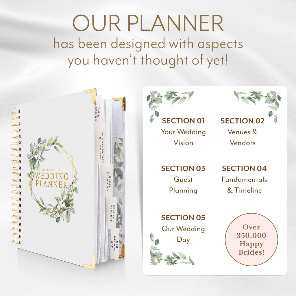 Gold Undated Wedding Planner & Bridal Organizer Book