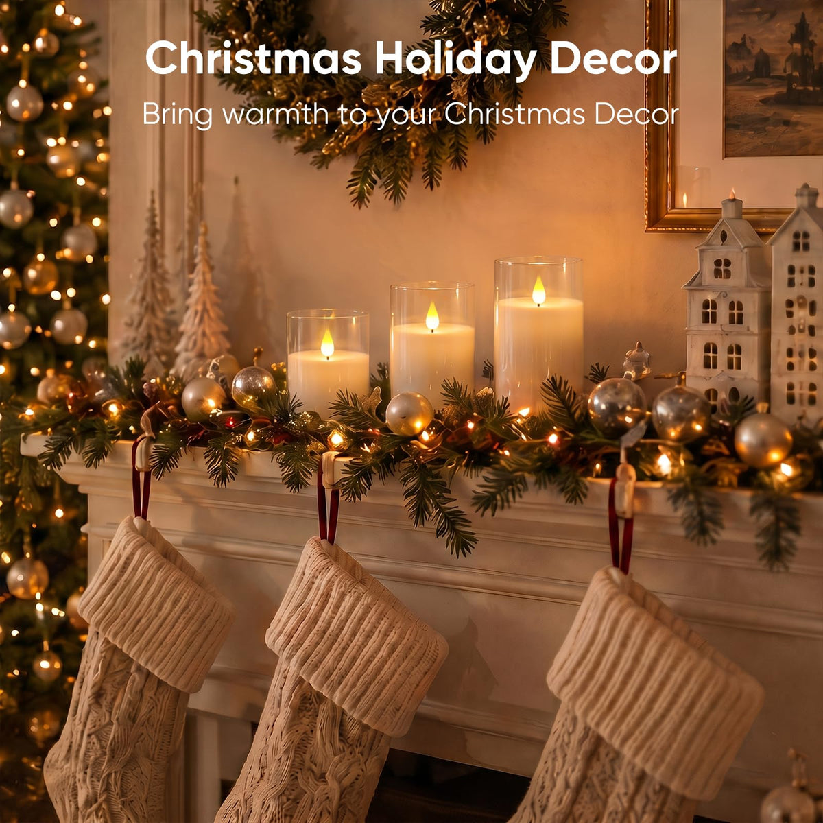 Homemory Acrylic Flameless Candle Set for Party Decor