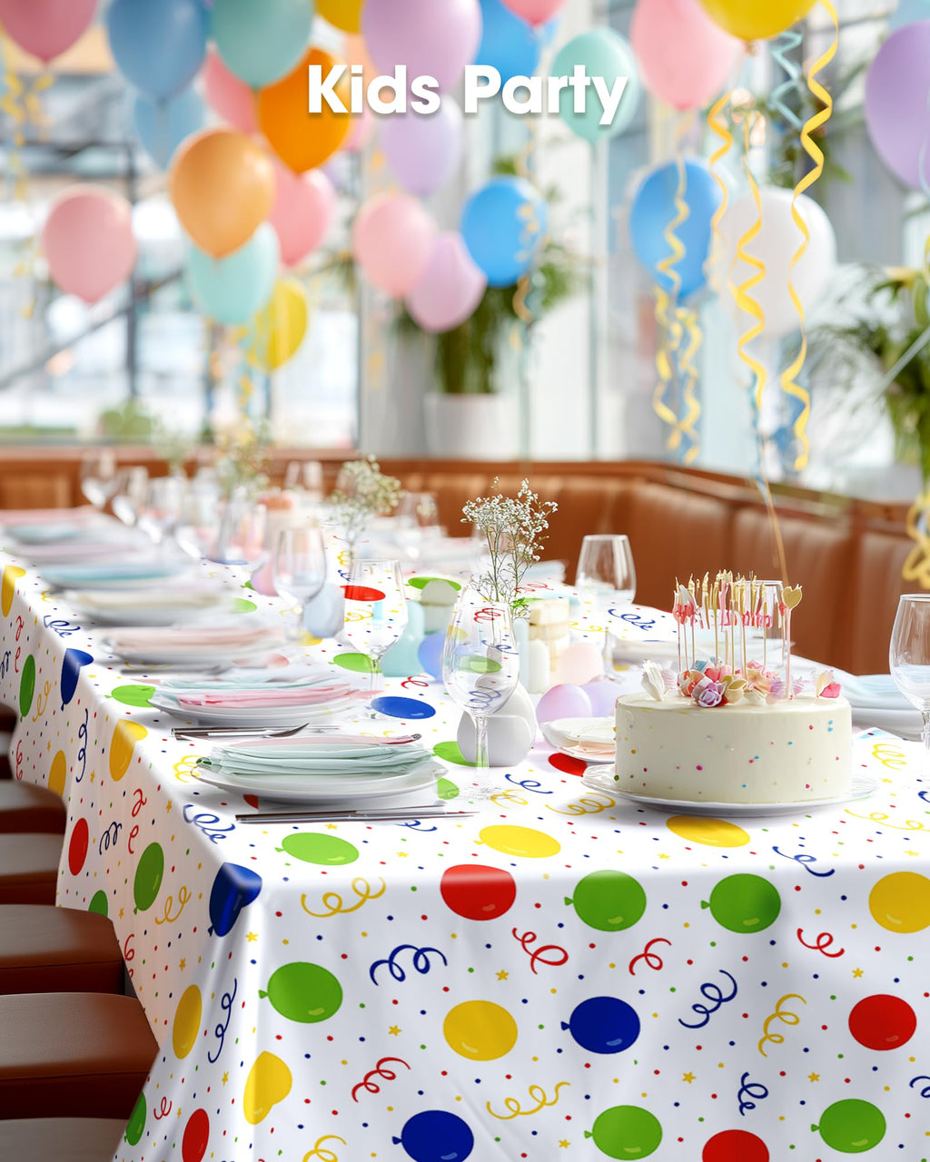 Pureegg Plastic Table Cloth Disposable, Table Cloths for Parties, Decorative Tablecloths, Plastic Cover, Leakproof & Sturdy