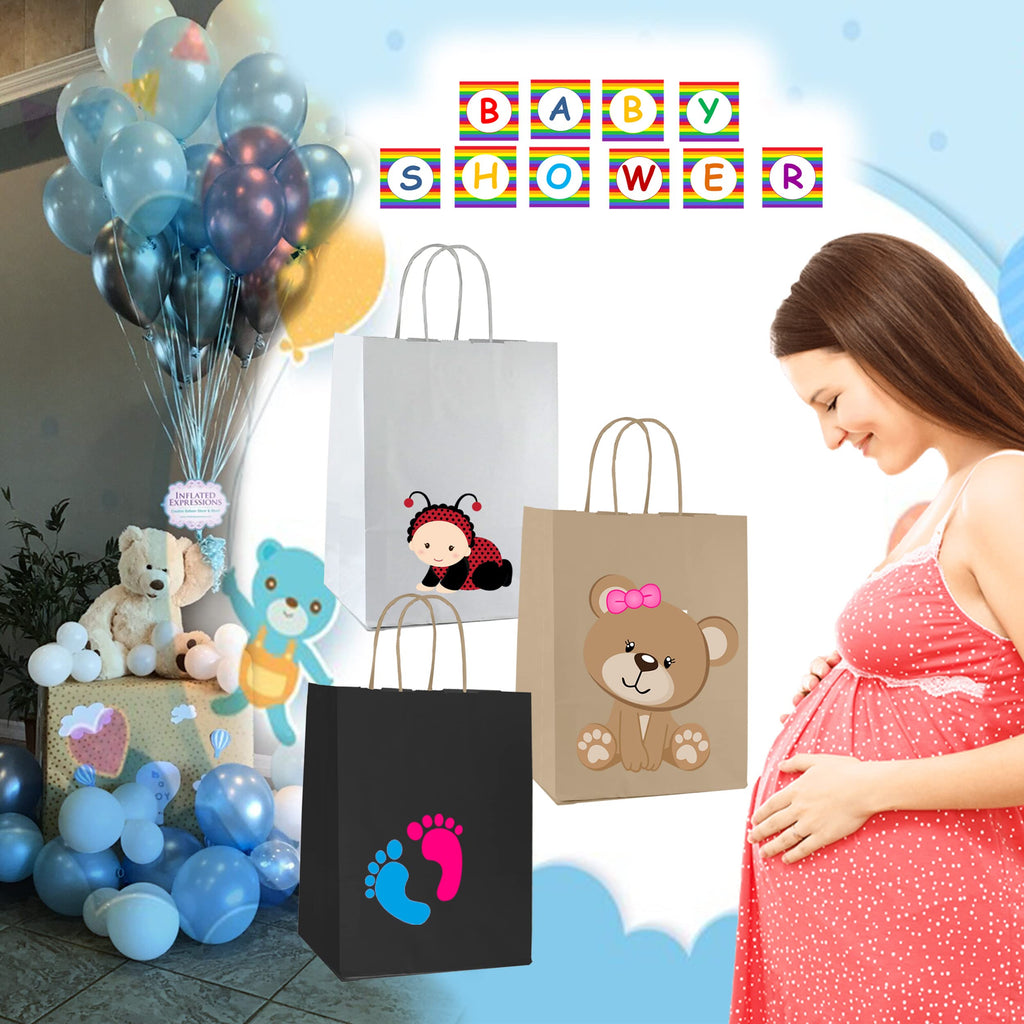 10 x 5 x 13-Inch Kraft Paper Shopping Bags for Party Favors