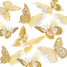 48-Piece 3D Butterfly Wall Sticker Set for Party Decor