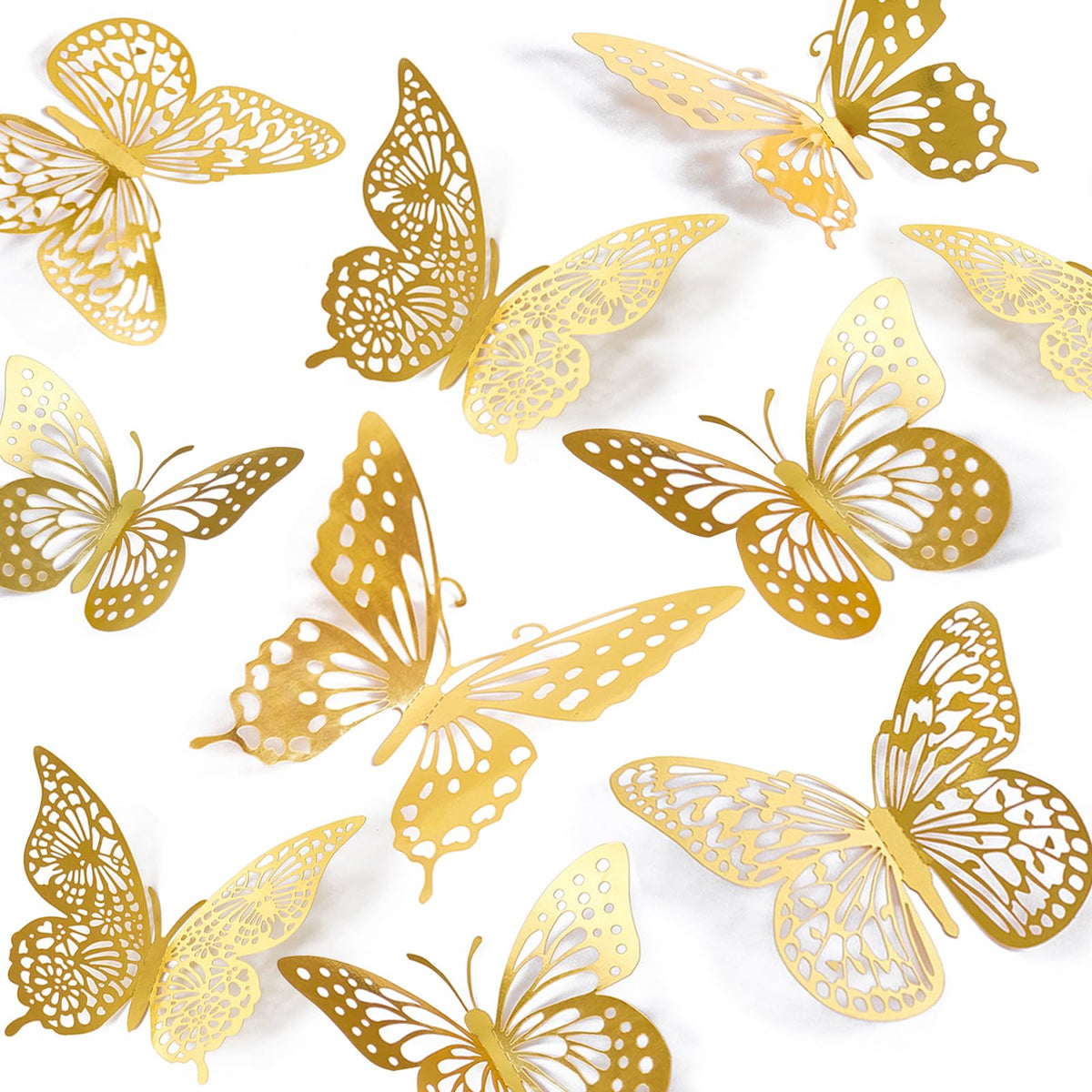 48-Piece 3D Butterfly Wall Sticker Set for Party Decor